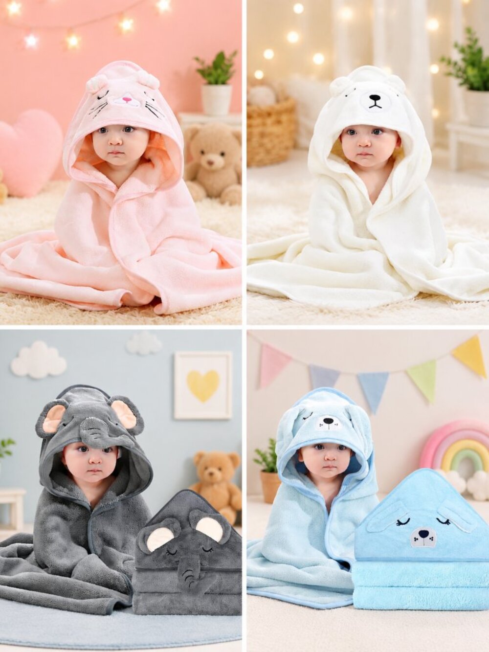 Mix & Match Baby Hooded Bath Towels | 2 for $15